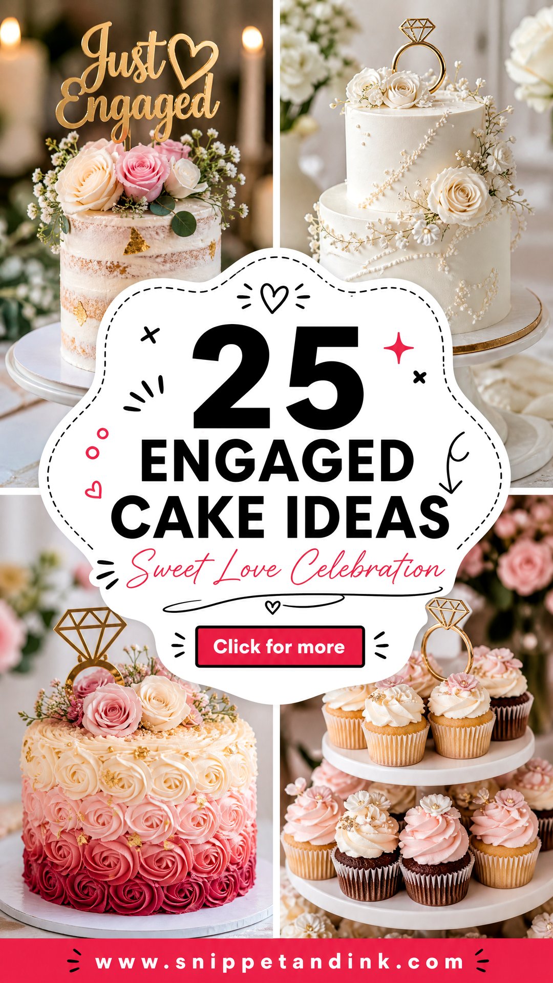 25 Engaged Cake Ideas for Romantic Celebration Inspiration - 25 Engaged Cake Ideas for Romantic Celebration Inspiration