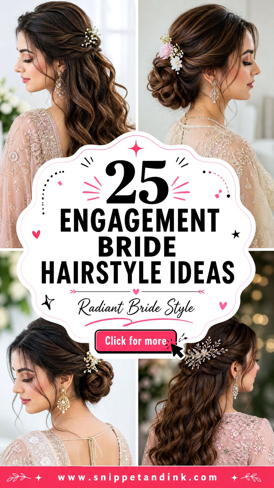 25 Engagement Bride Hairstyle Ideas for a Radiant Look - 25 Engagement Bride Hairstyle Ideas for a Radiant Look