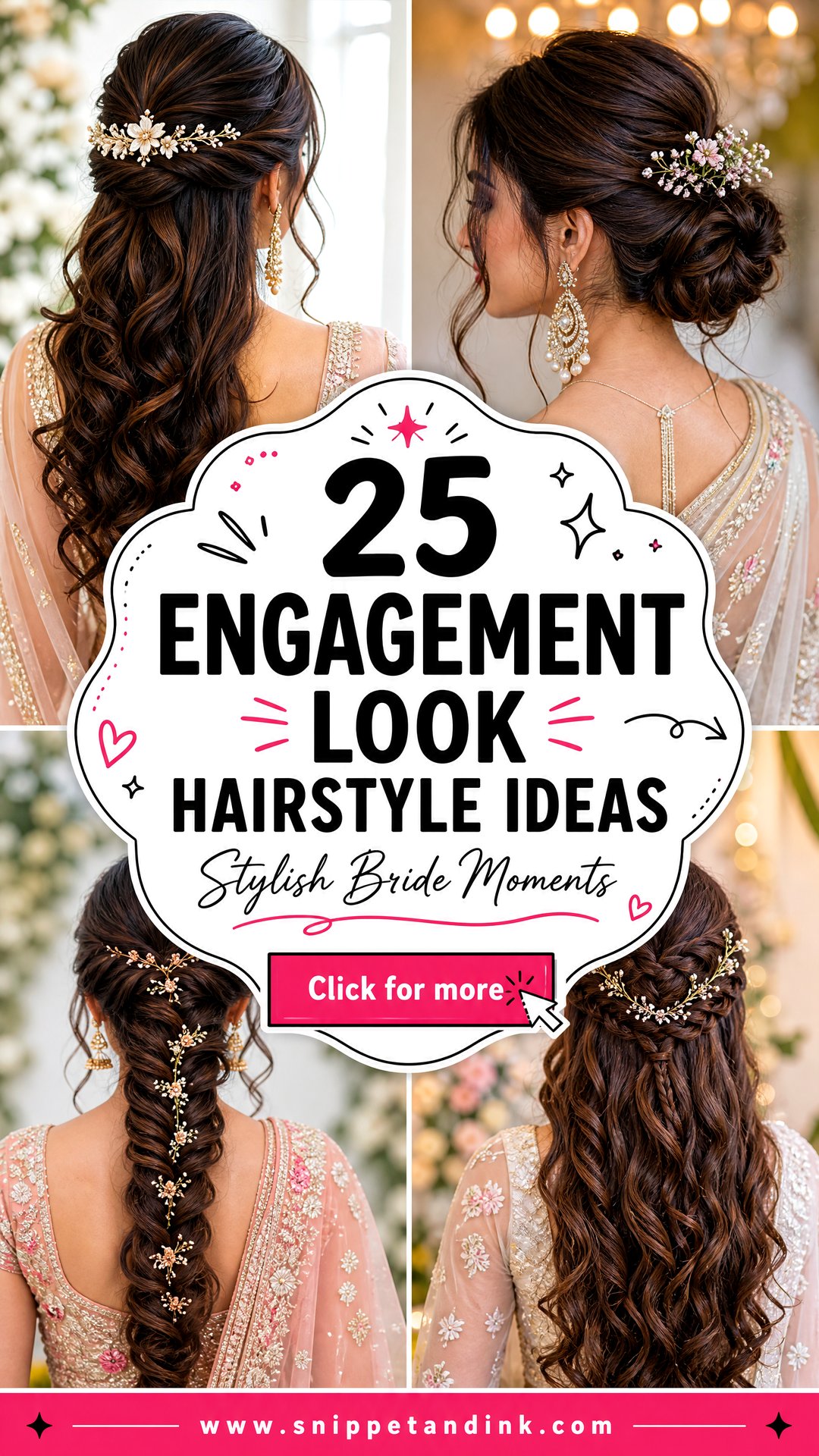 25 Engagement Look Hairstyle Ideas for Stylish Brides-to-Be - 25 Engagement Look Hairstyle Ideas for Stylish Brides-to-Be