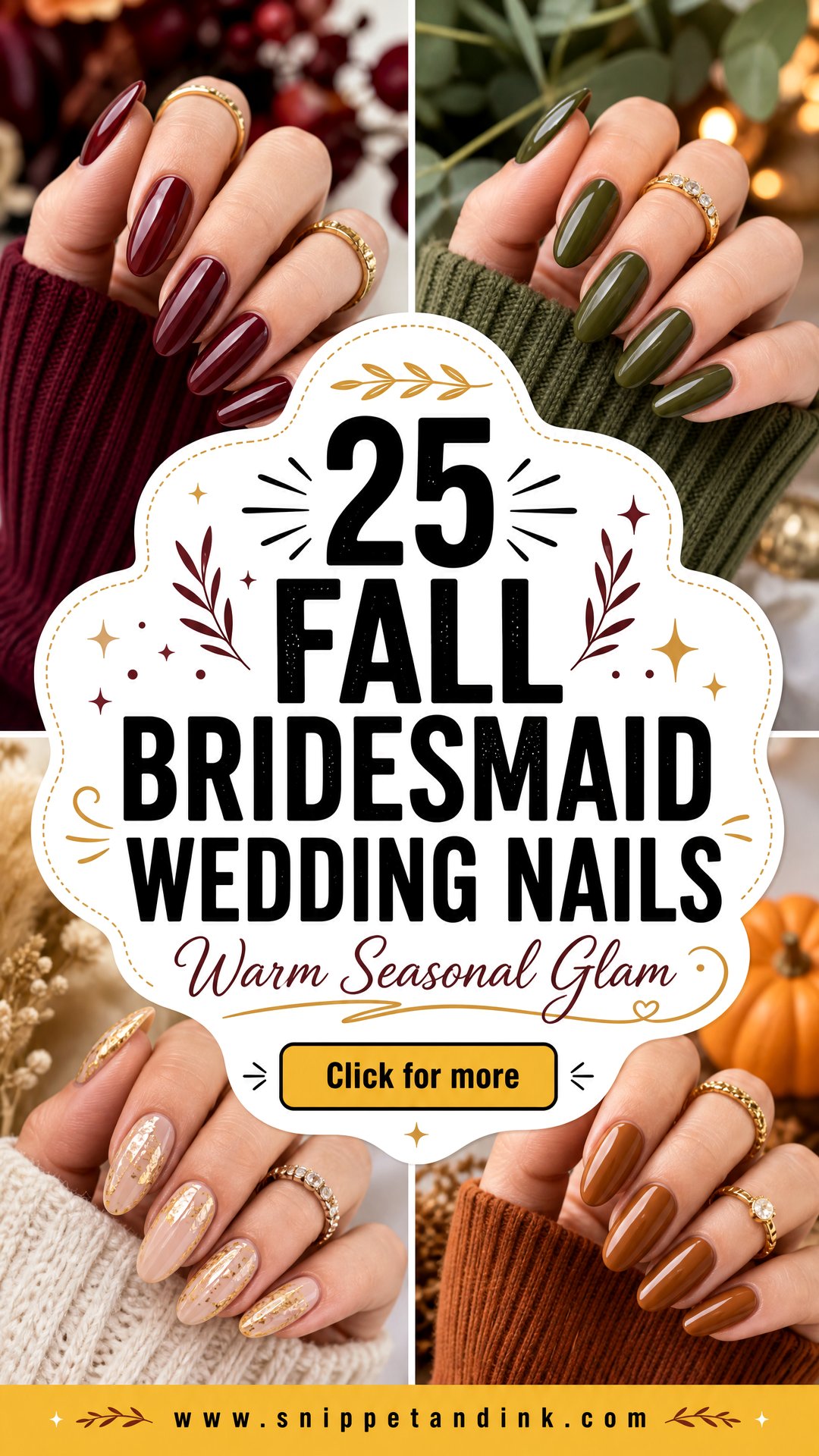 25 Fall Bridesmaid Wedding Nails for Warm Seasonal Glam - 25 Fall Bridesmaid Wedding Nails for Warm Seasonal Glam