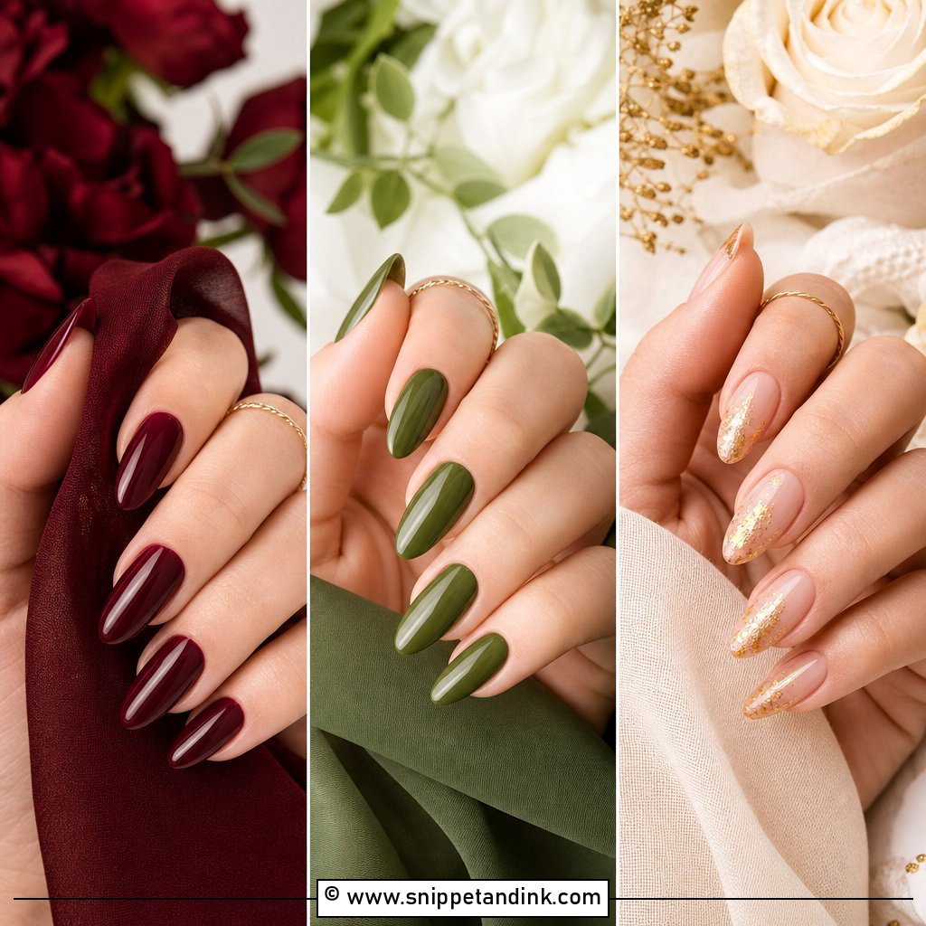 25 Fall Bridesmaid Wedding Nails for Warm Seasonal Glam