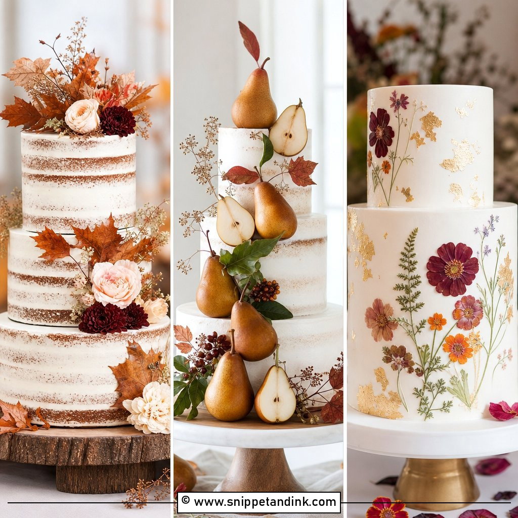 25 Fall Theme Cakes for Wedding Dessert Tables With Charm