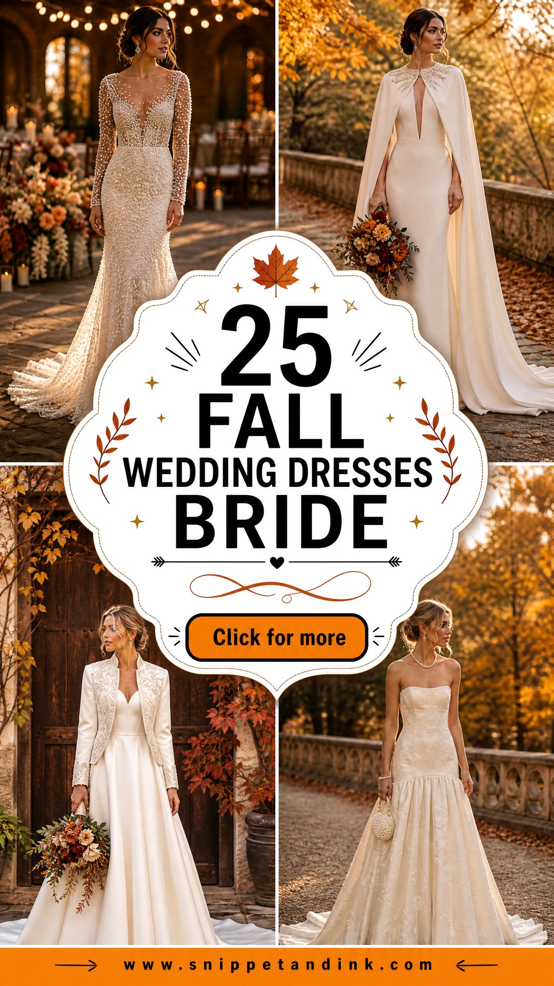 25 Fall Wedding Dresses Bride for a Chic Autumn Bridal Look - 25 Fall Wedding Dresses Bride for a Chic Autumn Bridal Look
