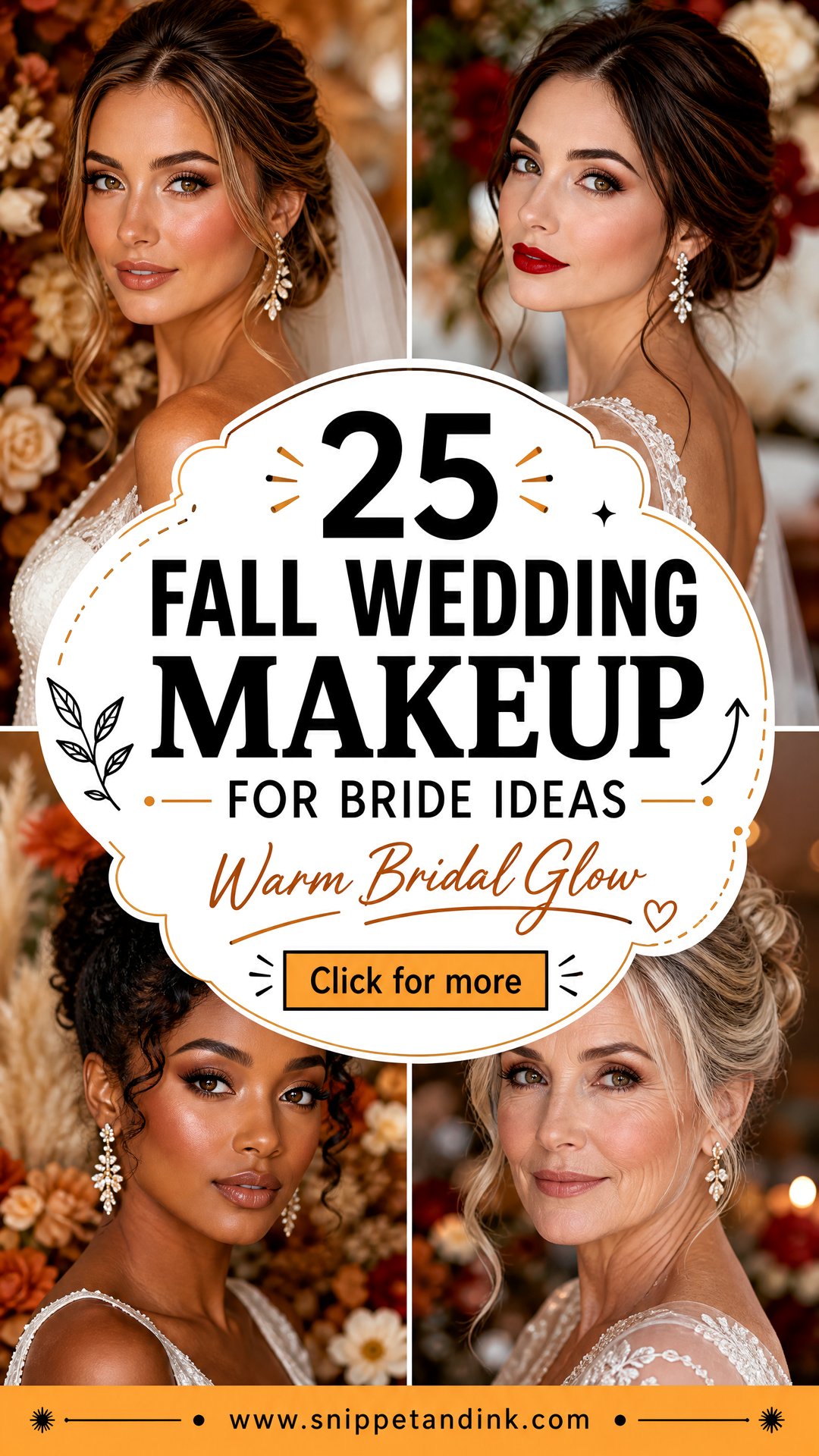 25 Fall Wedding Makeup for Bride Ideas For A Warm Glow - 25 Fall Wedding Makeup for Bride Ideas For A Warm Glow