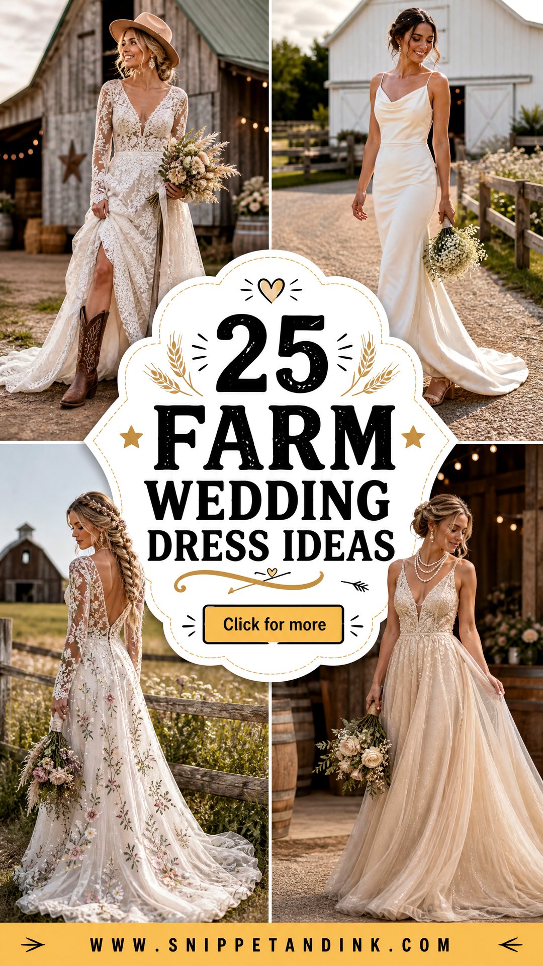 25 Farm Wedding Dress Ideas for a Charming Rustic Bridal Look - 25 Farm Wedding Dress Ideas for a Charming Rustic Bridal Look