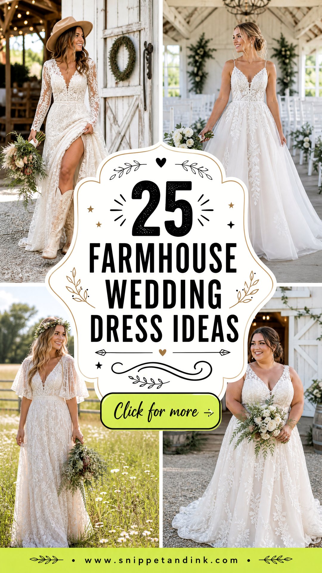 25 Farmhouse Wedding Dress Ideas for a Romantic Rustic Look - 25 Farmhouse Wedding Dress Ideas for a Romantic Rustic Look