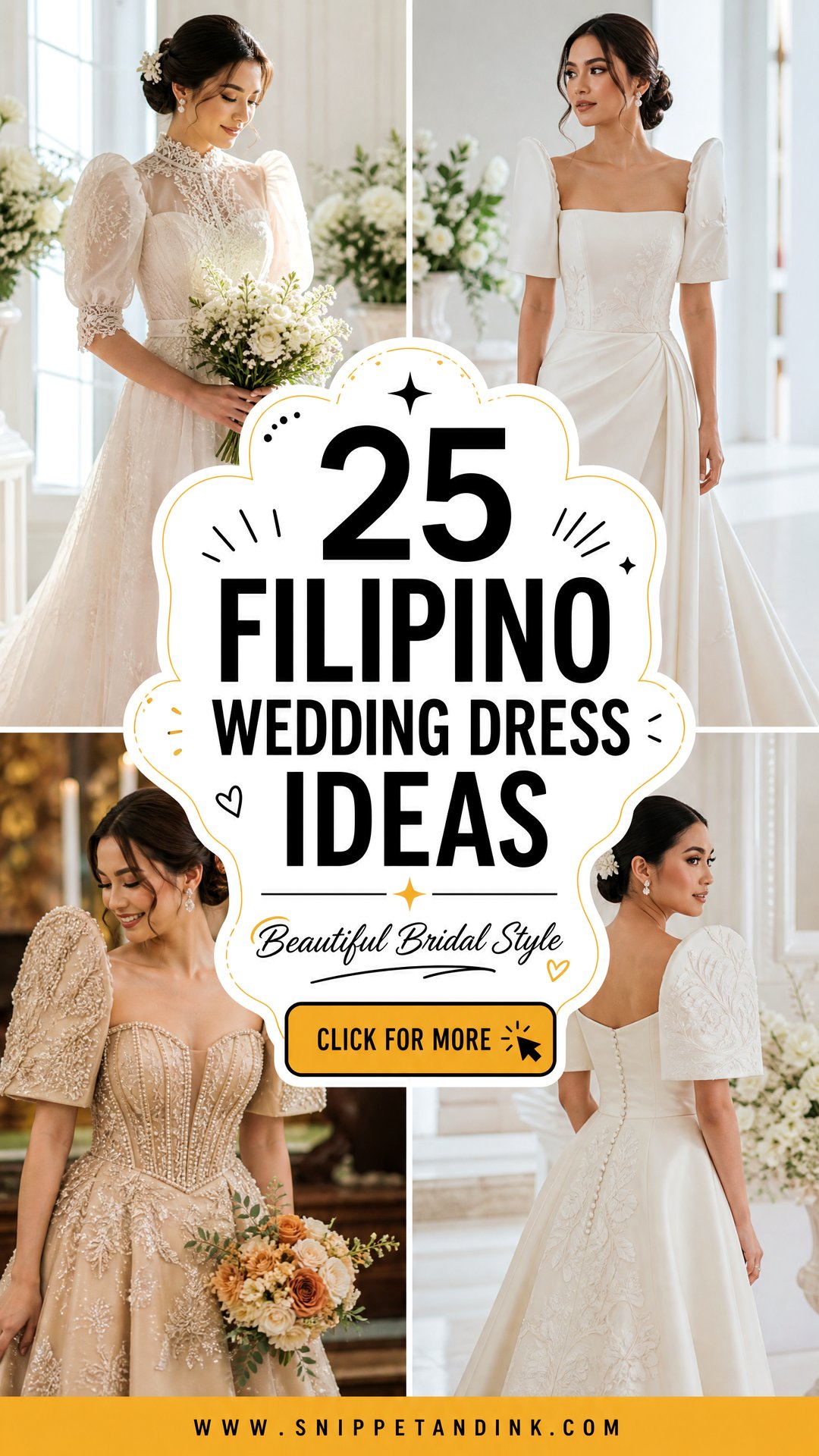 25 Filipino Wedding Dress Ideas for Beautiful Bridal Style - 25 Filipino Wedding Dress Ideas for Beautiful Bridal Style