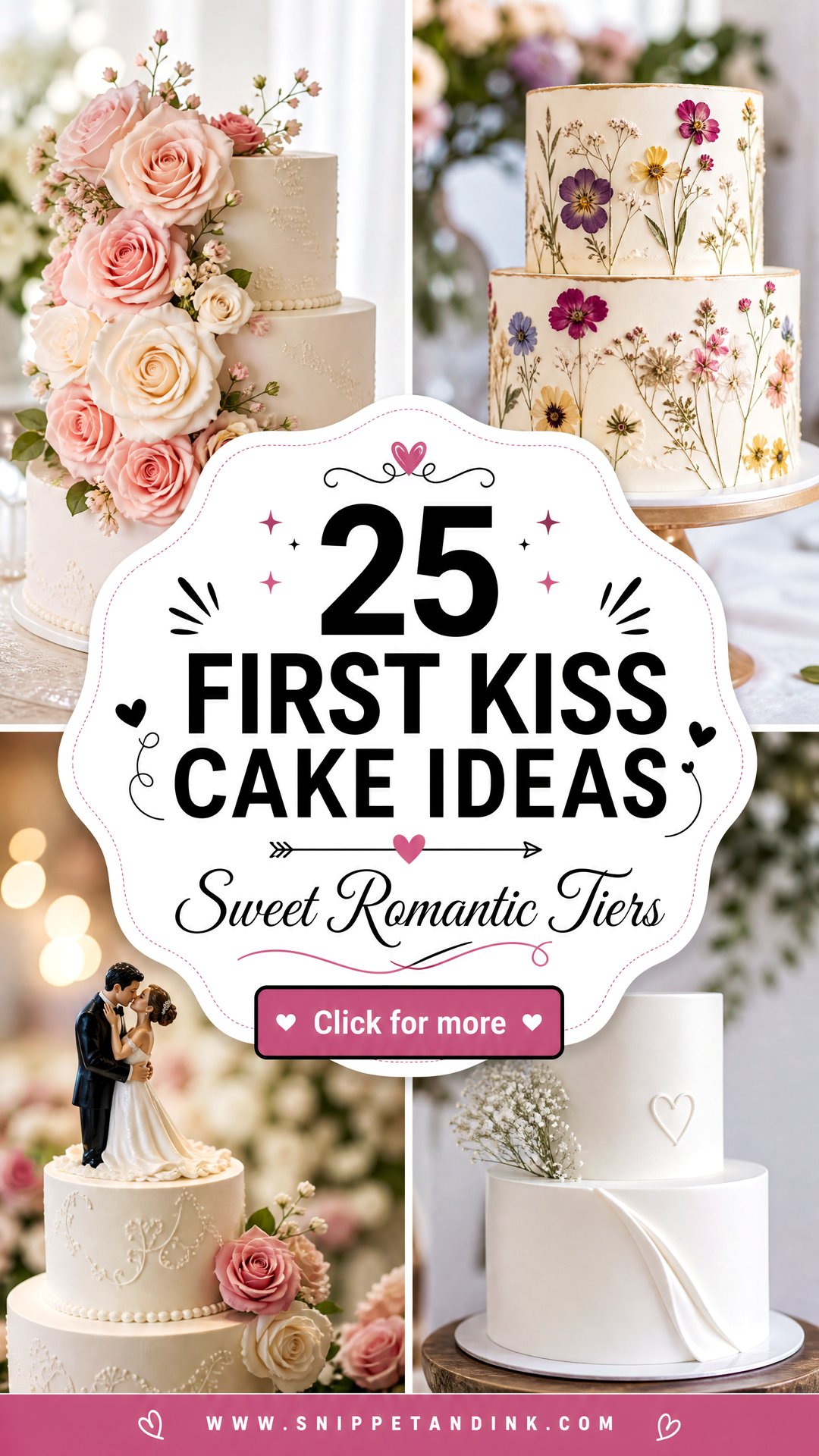 25 First Kiss Cake Ideas for Wedding With Sweet Romance - 25 First Kiss Cake Ideas for Wedding With Sweet Romance