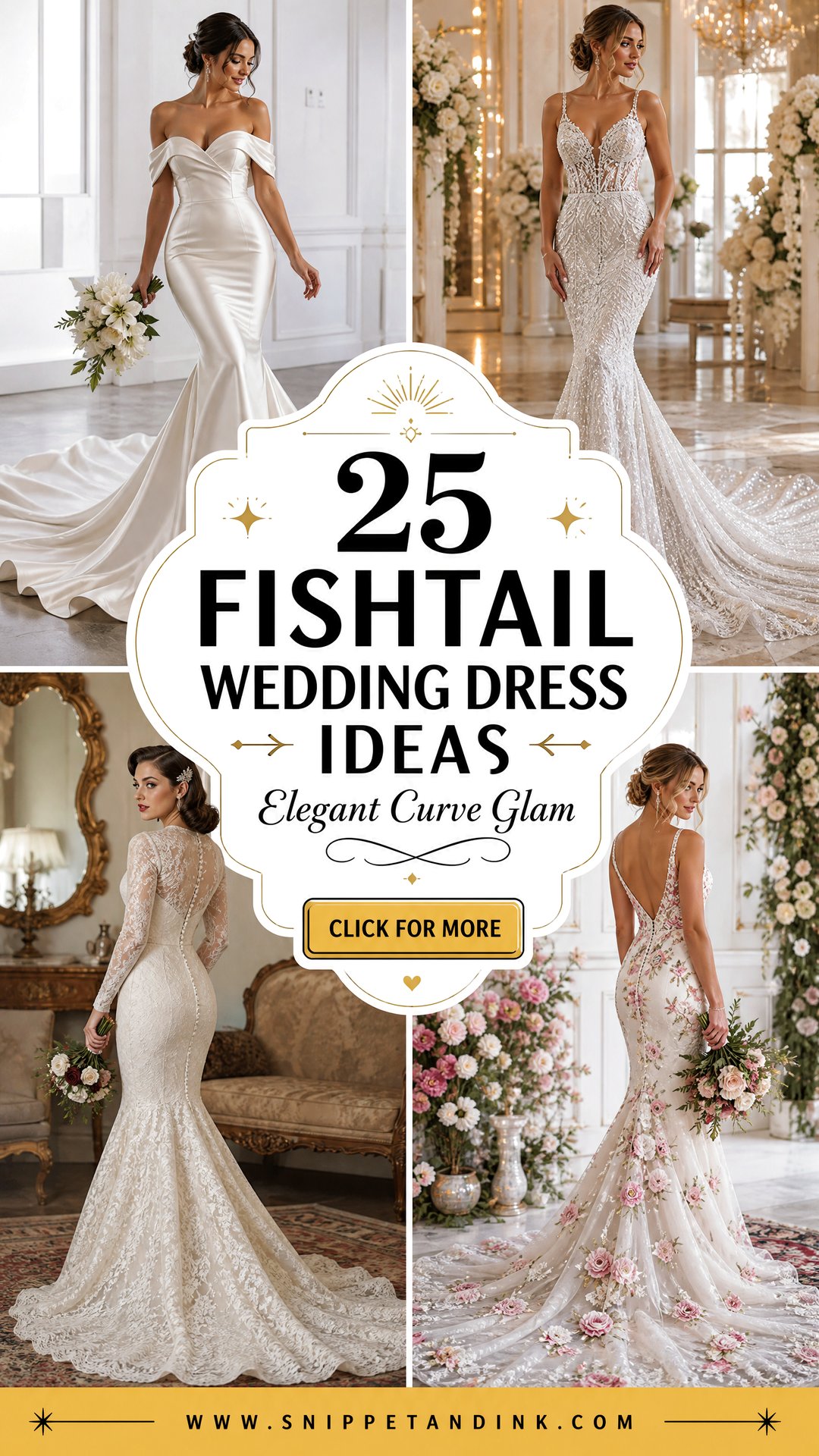 25 Fishtail Wedding Dress Ideas for Elegant Curves - 25 Fishtail Wedding Dress Ideas for Elegant Curves