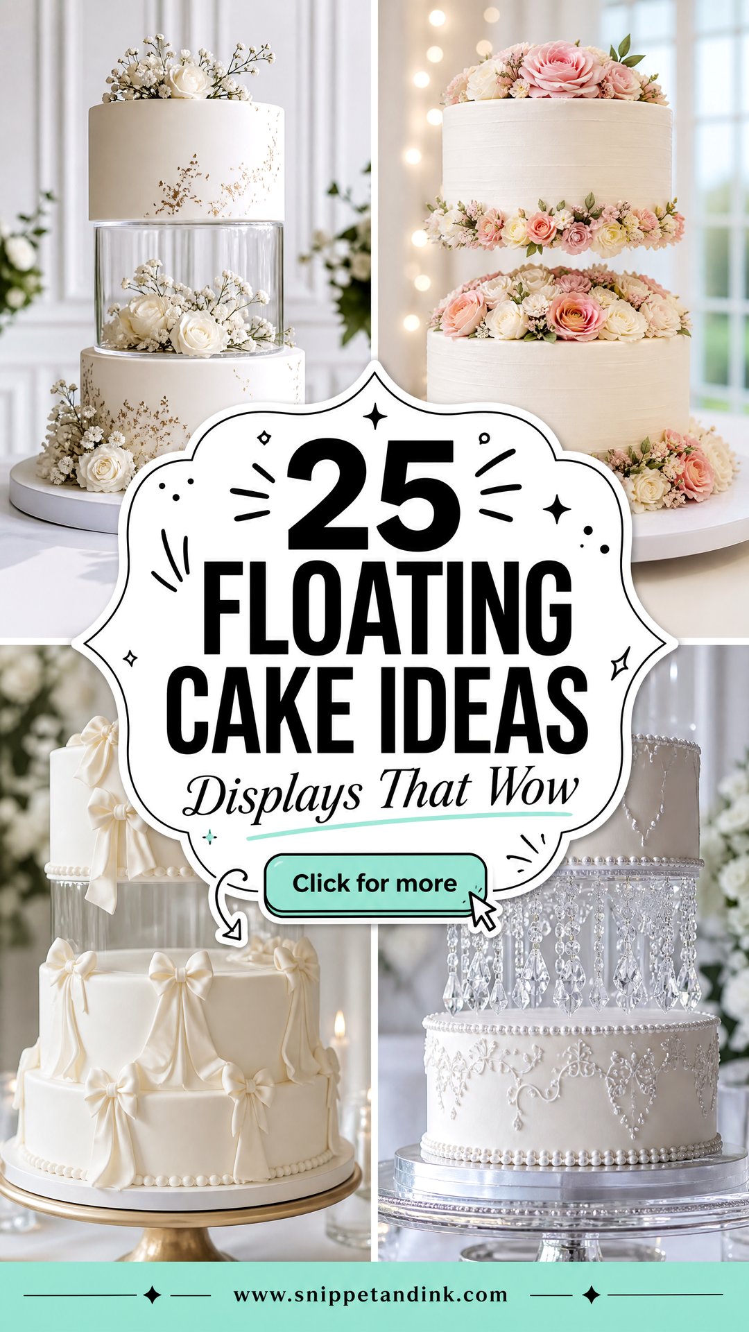 25 Floating Cake Ideas for Wedding Displays That Wow - 25 Floating Cake Ideas for Wedding Displays That Wow