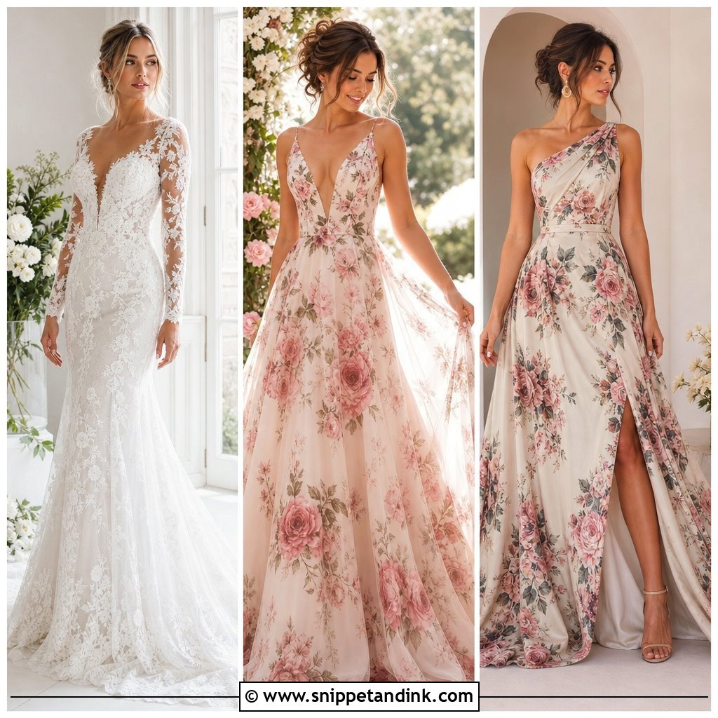 25 Floral Bridal Dress Ideas for a Dreamy Garden Wedding