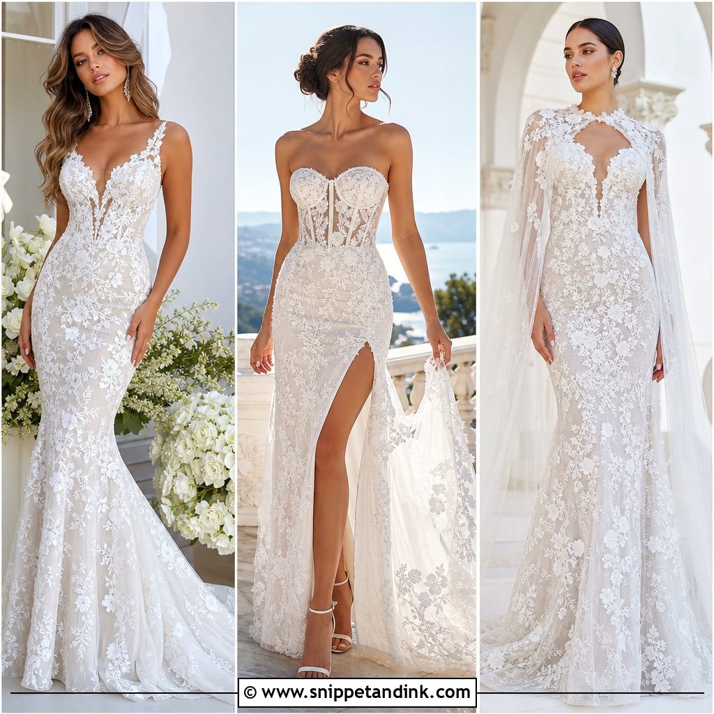 25 Floral Lace Wedding Dress Ideas for Modern Romantic Brides