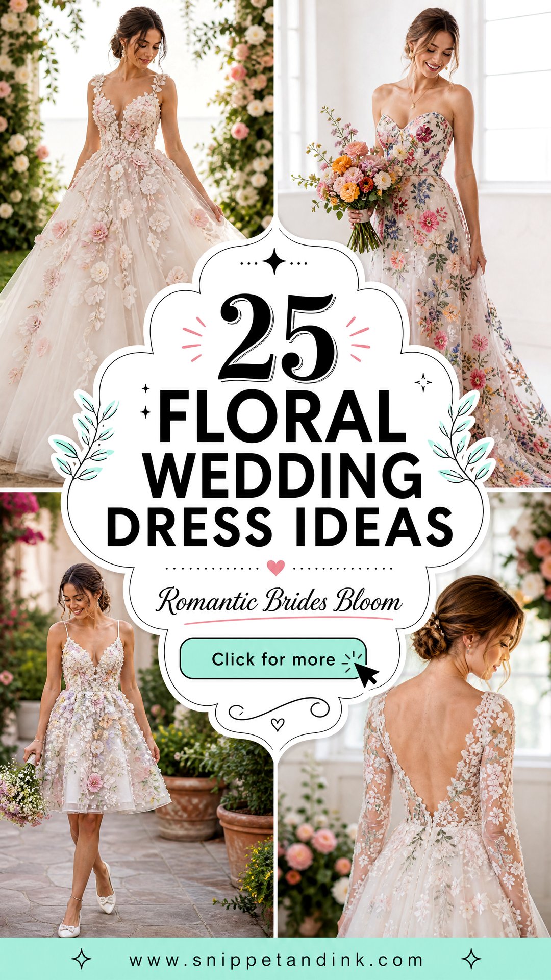 25 Floral Wedding Dress Ideas for Romantic Brides in Bloom - 25 Floral Wedding Dress Ideas for Romantic Brides in Bloom