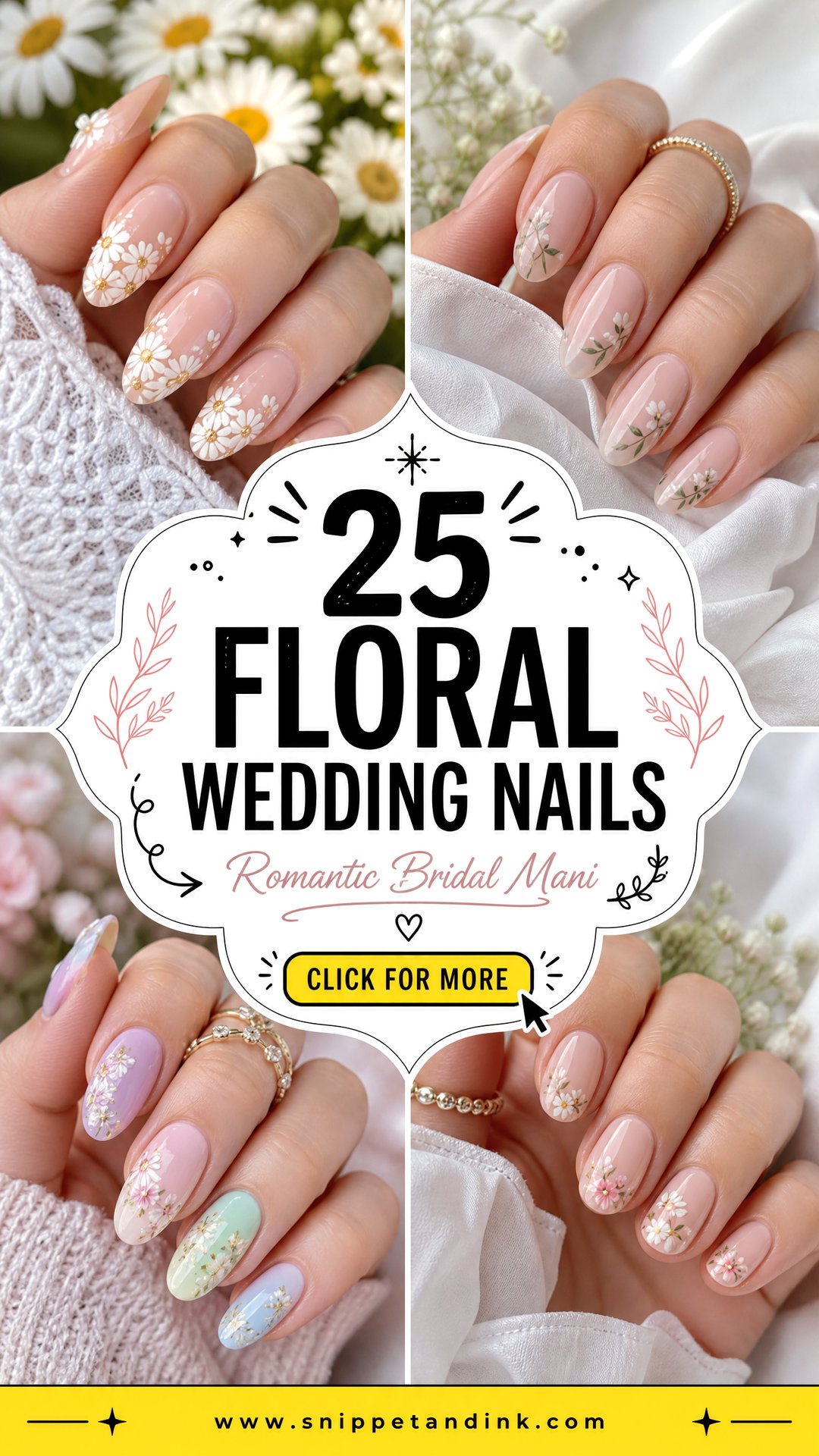 25 Floral Wedding Nails For A Romantic Bridal Manicure - 25 Floral Wedding Nails For A Romantic Bridal Manicure