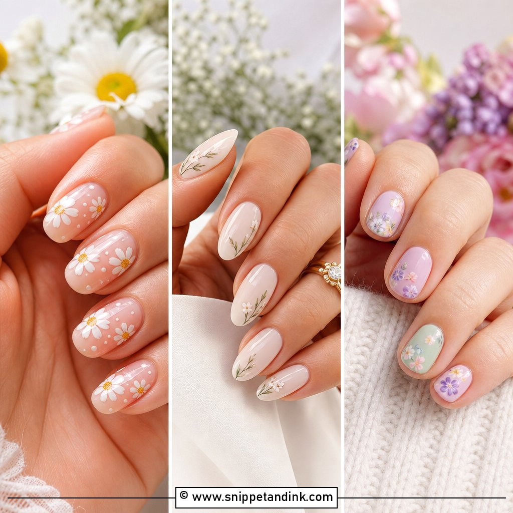 25 Floral Wedding Nails For A Romantic Bridal Manicure