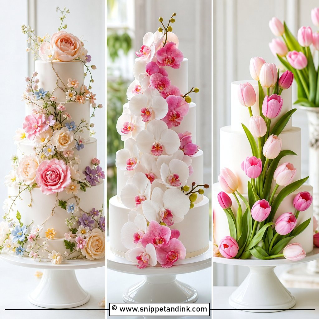 25 Flower Theme Cake Ideas for Wedding With Fresh Romance