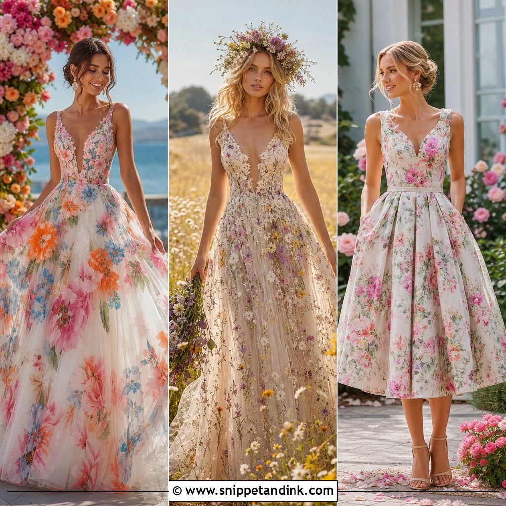 25 Flowers Wedding Dresses for a Whimsical Bridal Style