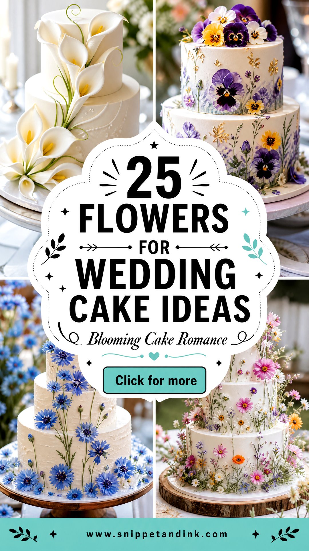 25 Flowers for Wedding Cake Ideas to Inspire Romantic Tiers - 25 Flowers for Wedding Cake Ideas to Inspire Romantic Tiers