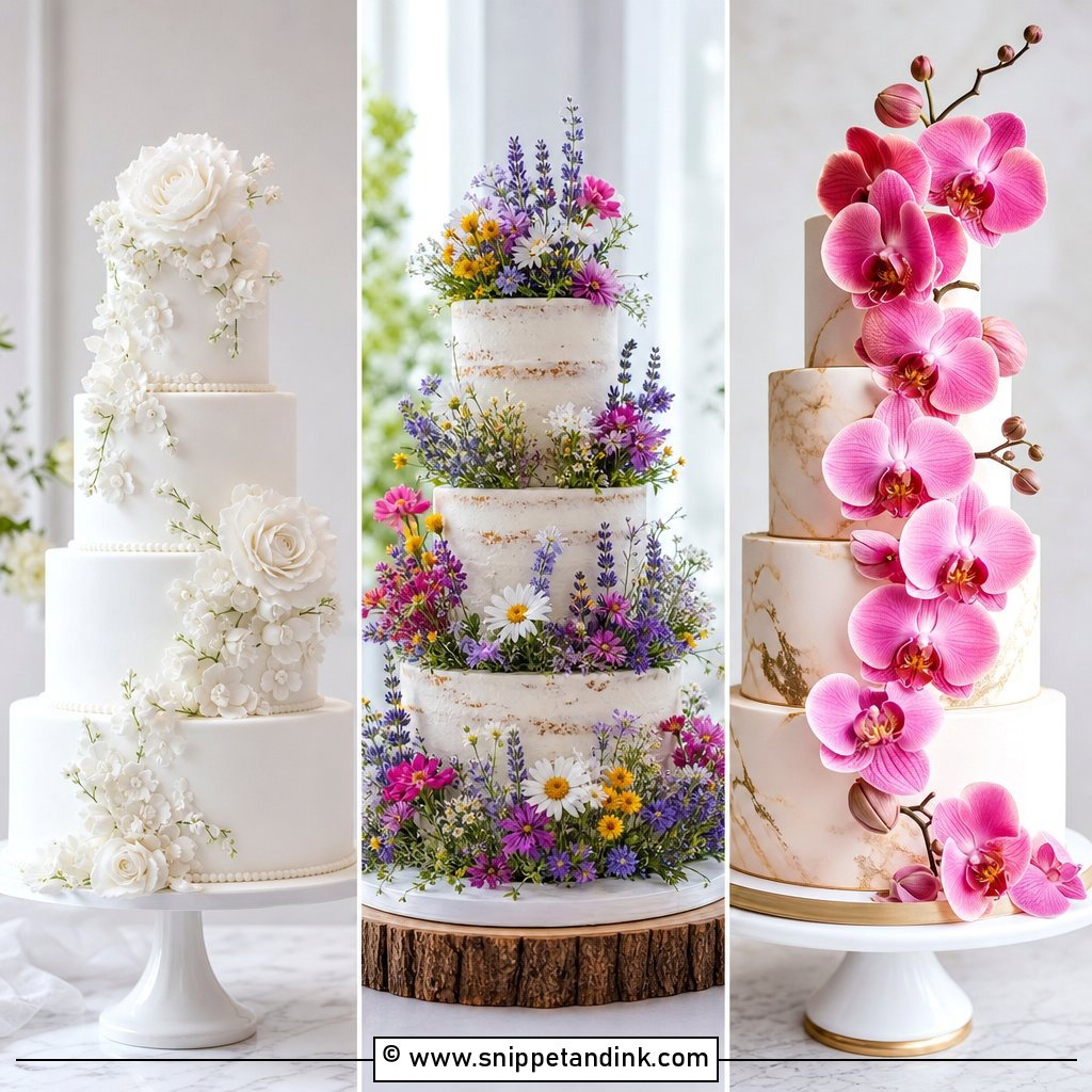 25 Flowers on Cake Ideas for Wedding That Feel Romantic