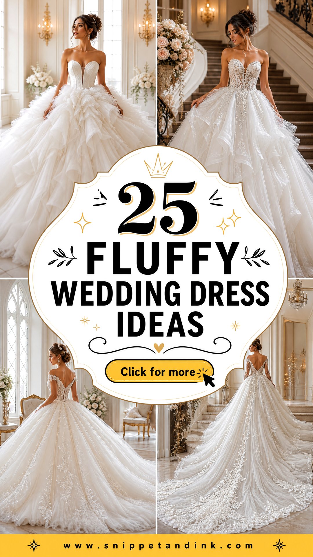 25 Fluffy Wedding Dress Ideas for a Fairytale Bridal Moment - 25 Fluffy Wedding Dress Ideas for a Fairytale Bridal Moment
