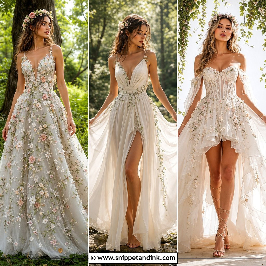 25 Forest Fairy Wedding Dress Ideas for an Enchanted Ceremony