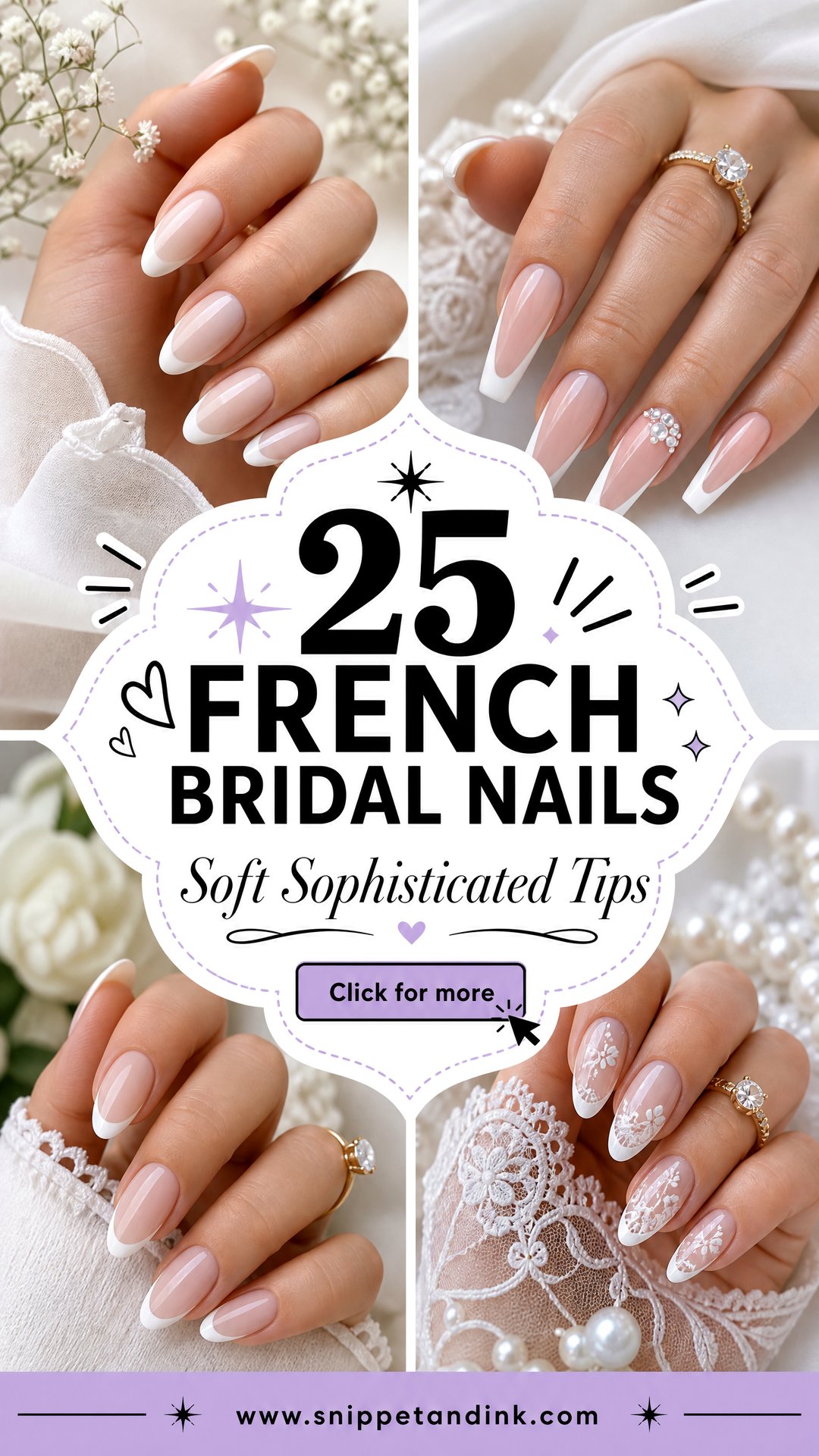 25 French Bridal Nails For A Soft Sophisticated Look - 25 French Bridal Nails For A Soft, Sophisticated Look