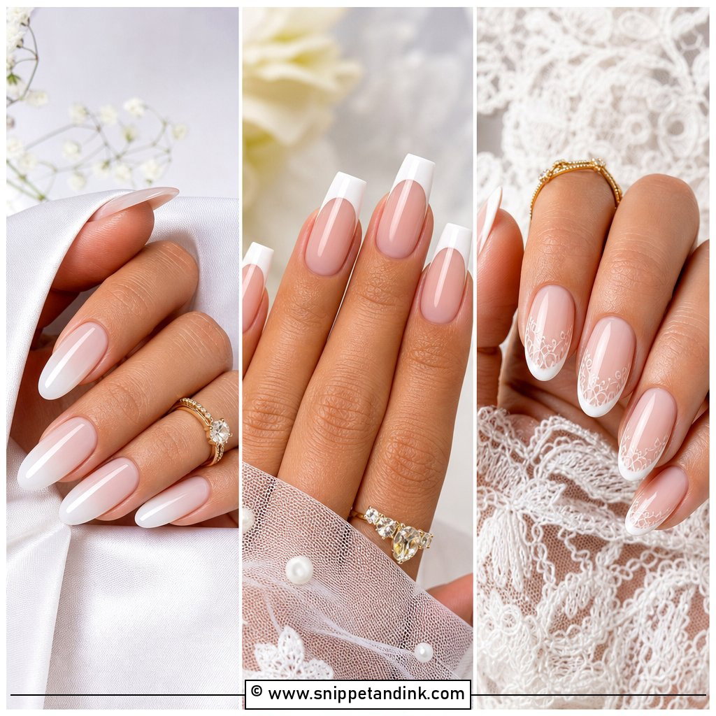25 French Bridal Nails For A Soft Sophisticated Look