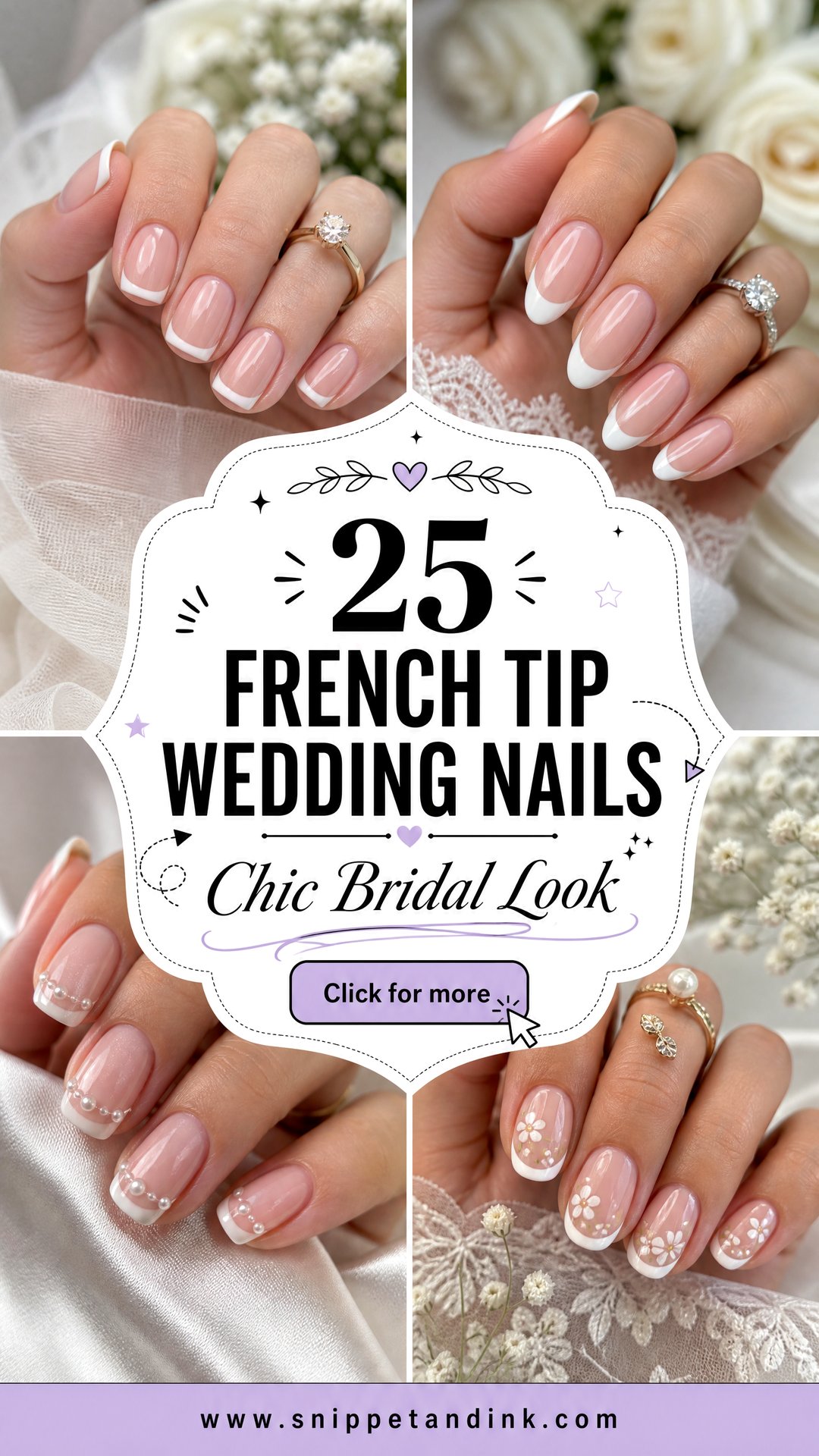 25 French Tip Wedding Nails For A Chic Bridal Look - 25 French Tip Wedding Nails For A Chic Bridal Look