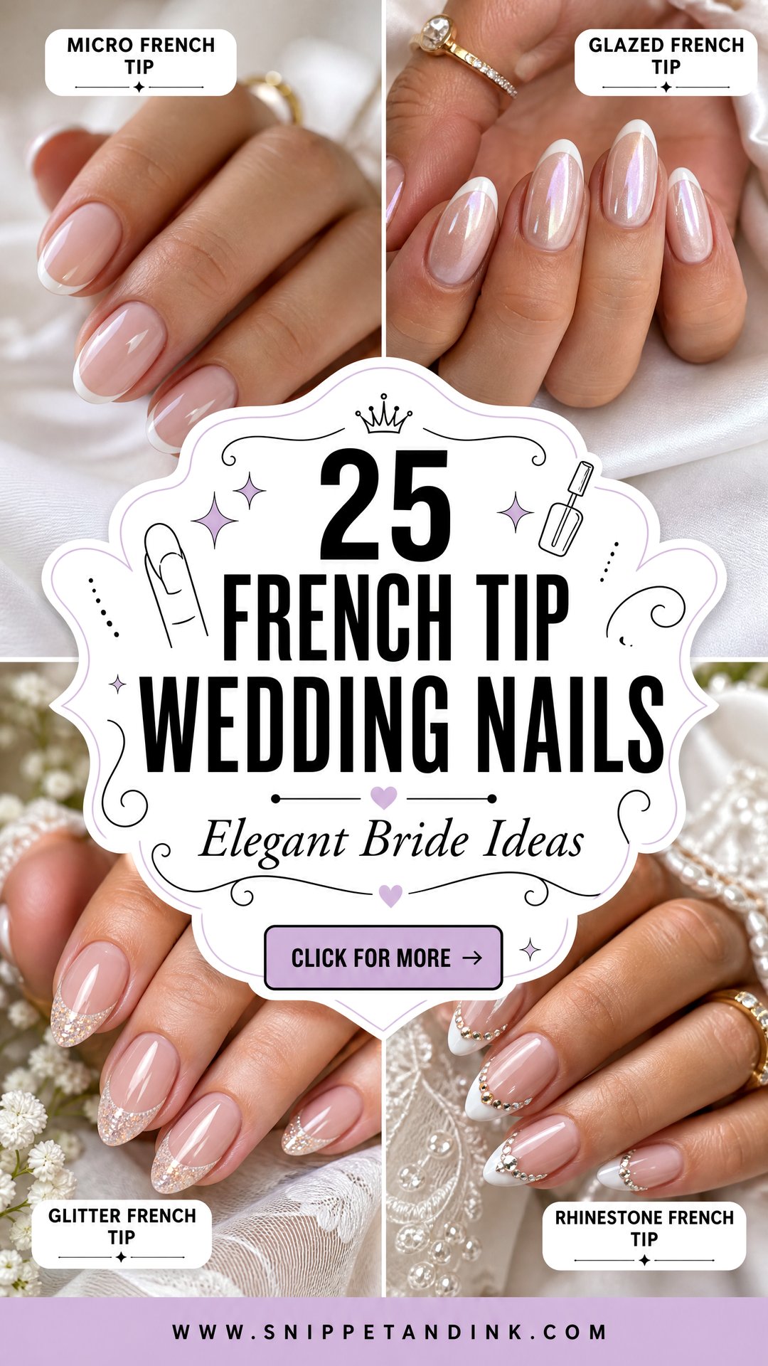 25 French Tip Wedding Nails for Bride Elegant Ideas - 25 French Tip Wedding Nails for Bride: Elegant Ideas