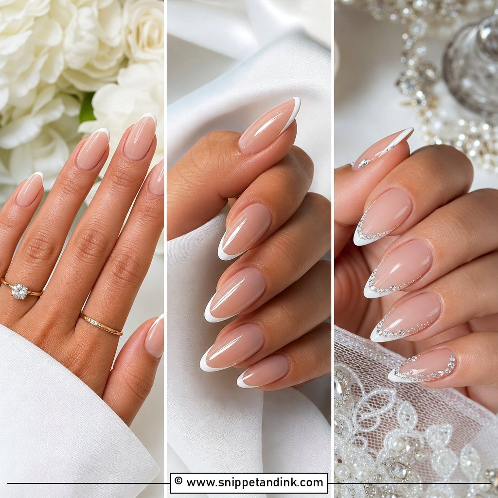 25 French Tip Wedding Nails for Bride Elegant Ideas