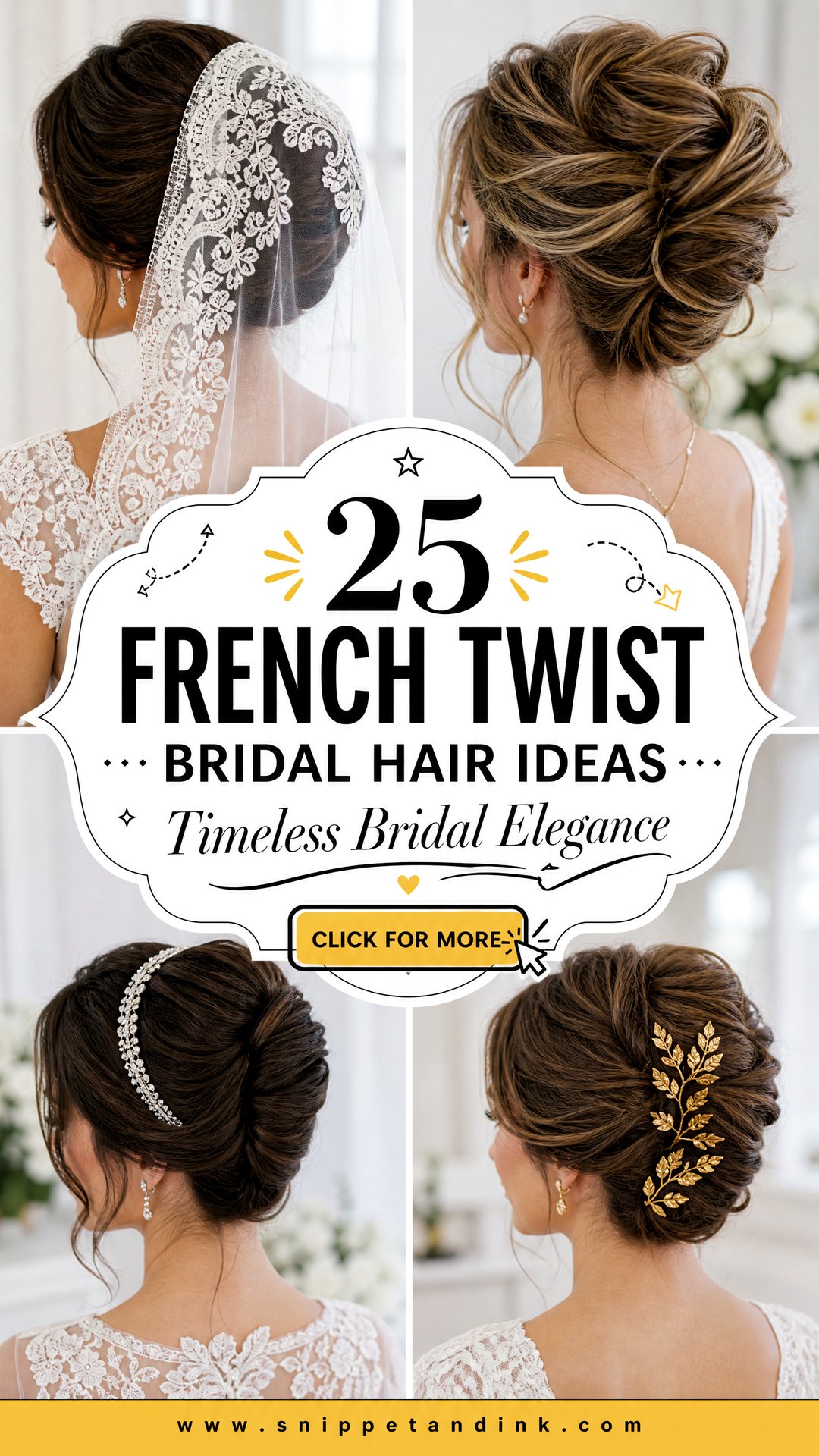 25 French Twist Bridal Hair Ideas For Timeless Elegance - 25 French Twist Bridal Hair Ideas For Timeless Elegance