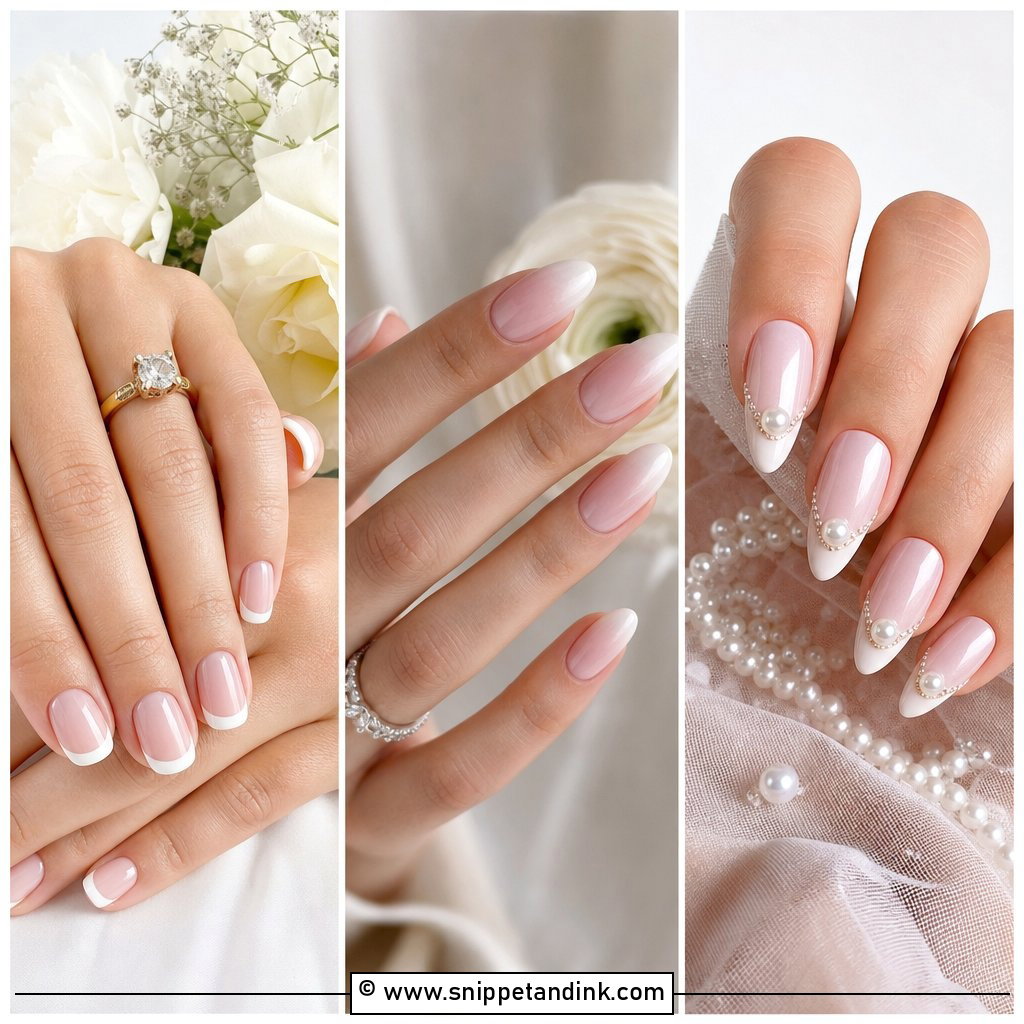25 French Wedding Nails For Timeless Bridal Elegance