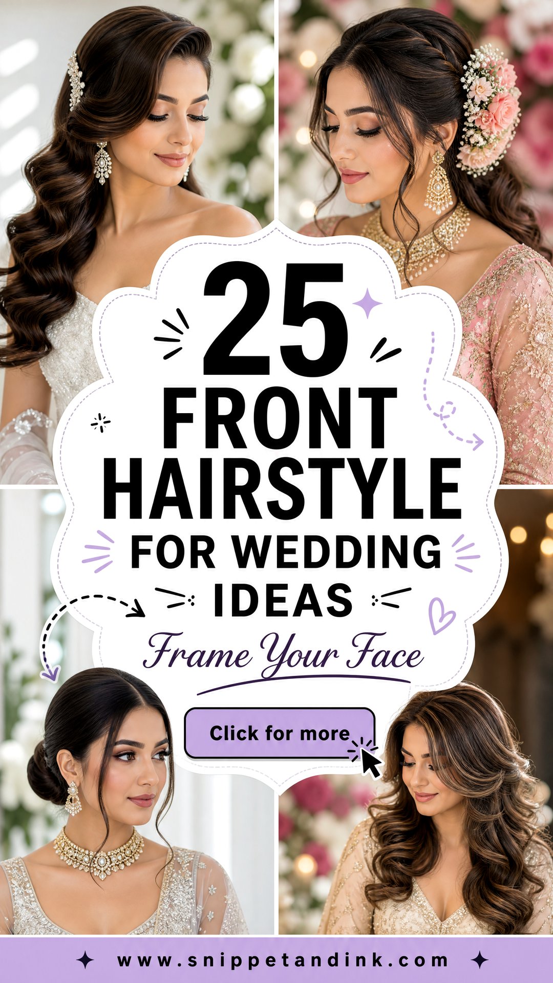 25 Front Hairstyle for Wedding Ideas To Frame Your Face - 25 Front Hairstyle for Wedding Ideas To Frame Your Face