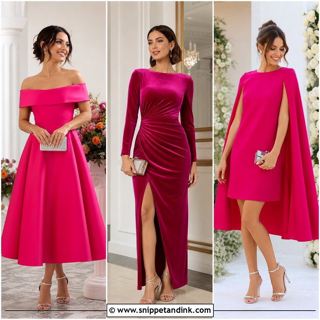25 Fuchsia Dress Outfit Wedding Ideas for Bold Wedding Guests