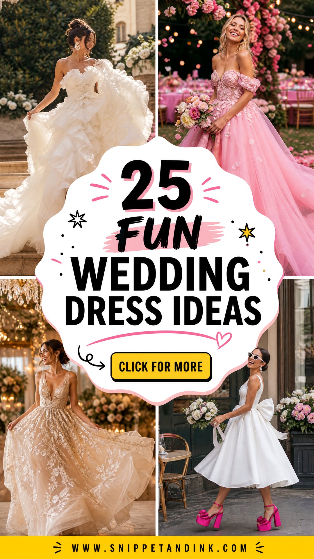 25 Fun Wedding Dress Ideas for Playful and Modern Brides - 25 Fun Wedding Dress Ideas for Playful and Modern Brides