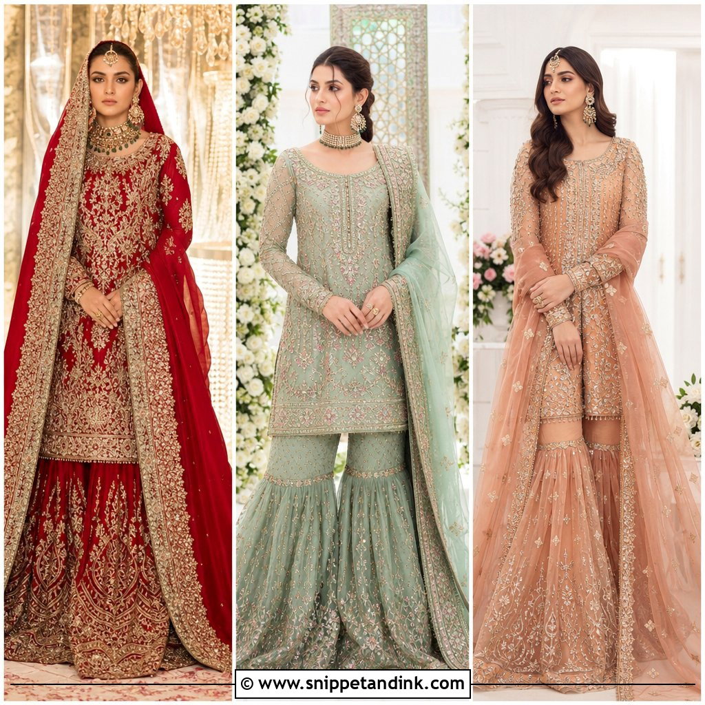 25 Garara Dress Pakistani Bridal Ideas for a Regal Look