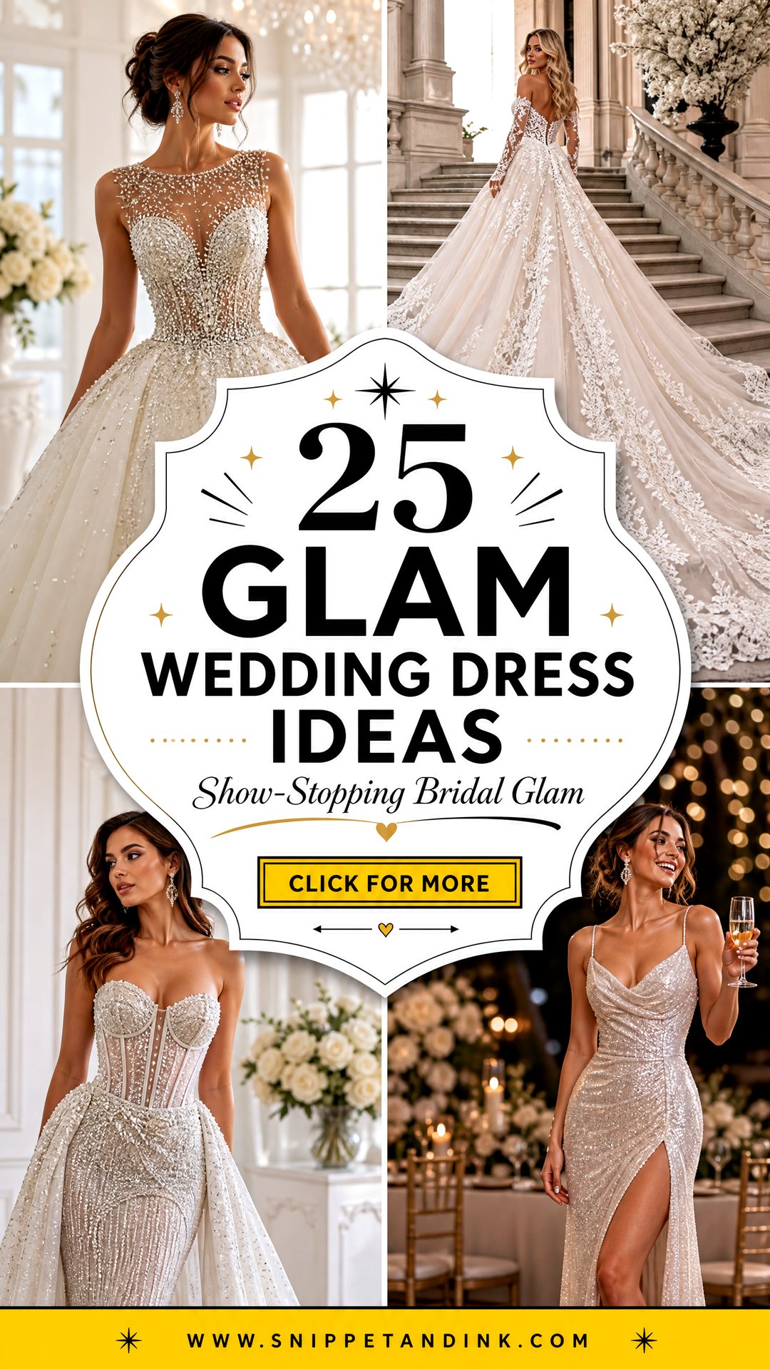 25 Glam Wedding Dress Ideas for Show-Stopping Brides - 25 Glam Wedding Dress Ideas for Show-Stopping Brides
