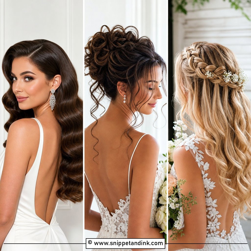 25 Glam Wedding Hair Ideas for a Polished Bridal Look