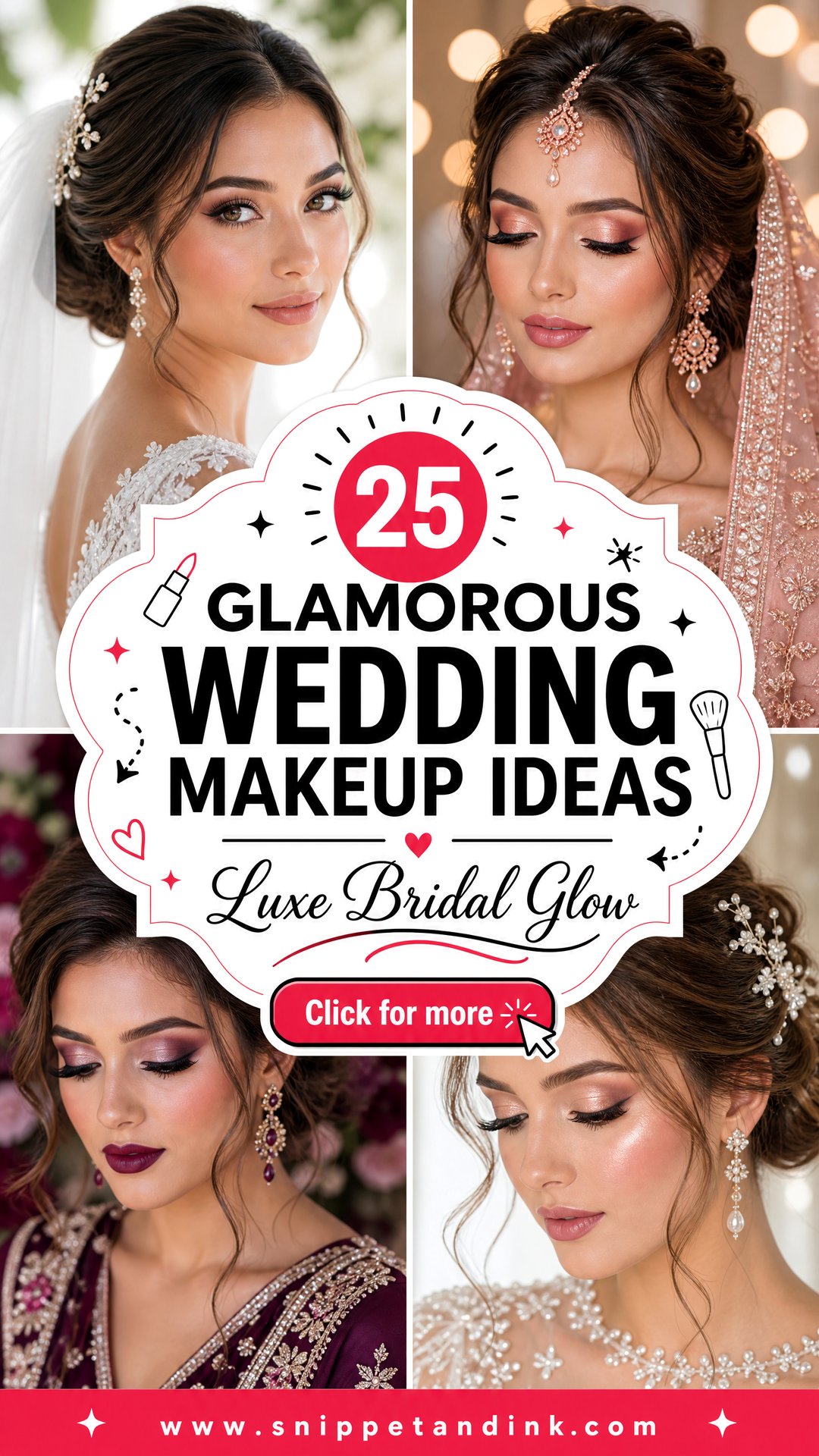 25 Glamorous Wedding Makeup Ideas for a Luxe Bridal Glow - 25 Glamorous Wedding Makeup Ideas for a Luxe Bridal Glow