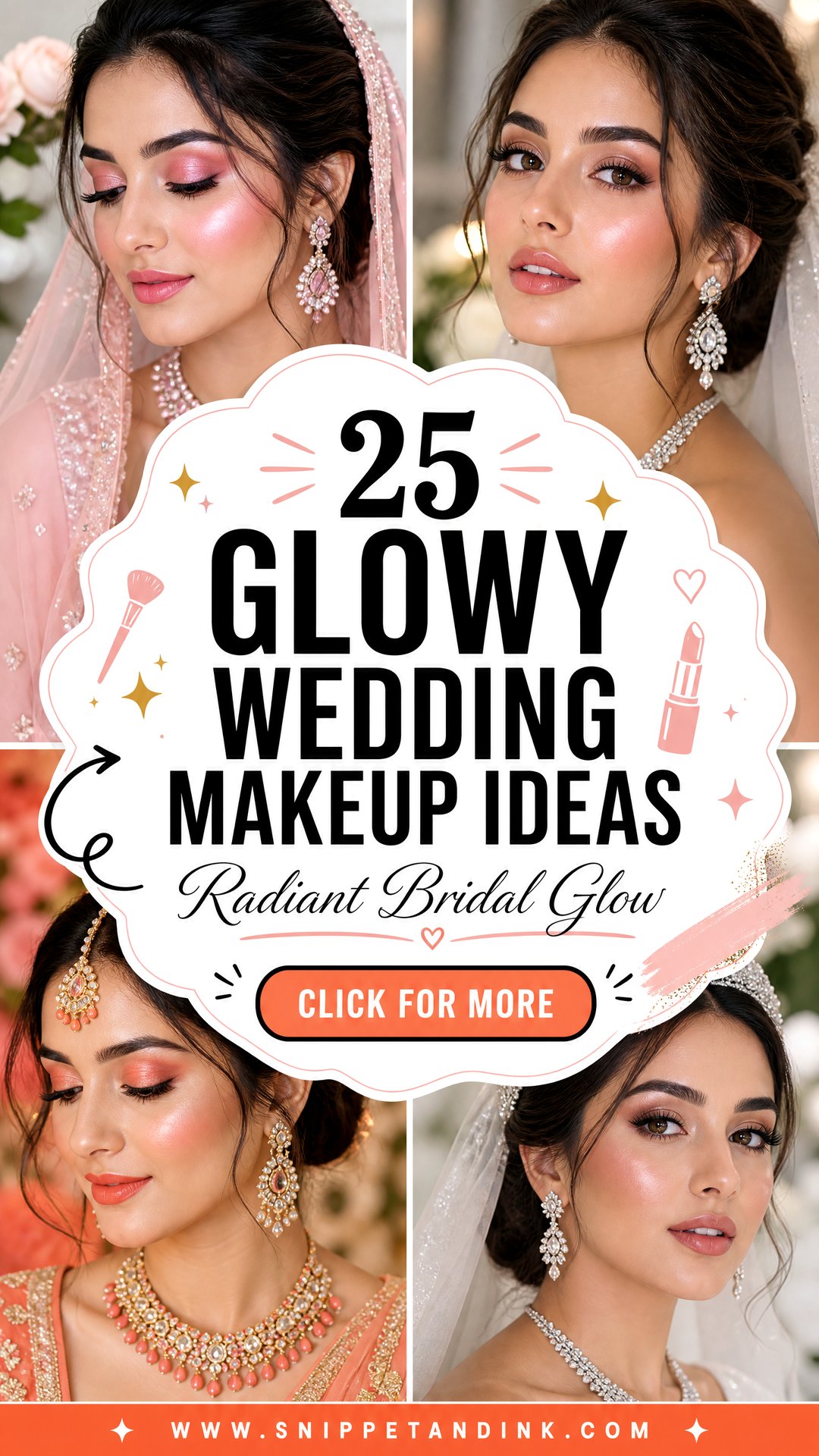 25 Glowy Wedding Makeup Ideas for a Radiant Bridal Glow - 25 Glowy Wedding Makeup Ideas for a Radiant Bridal Glow
