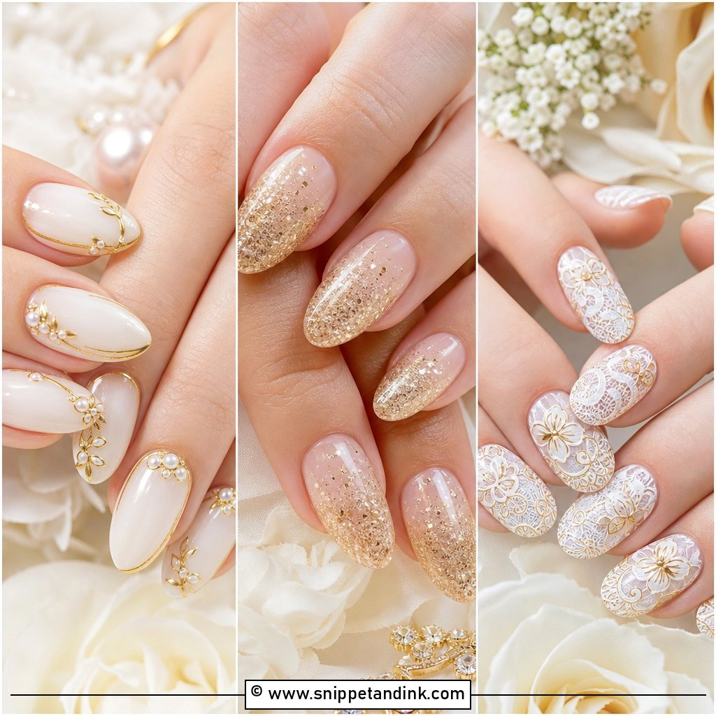 25 Gold Wedding Nails for a Luxe Bridal Look This Year