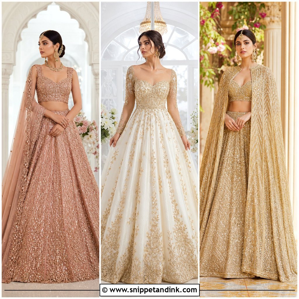 25 Golden Bridal Dress Ideas for a Radiant Wedding-Day Look