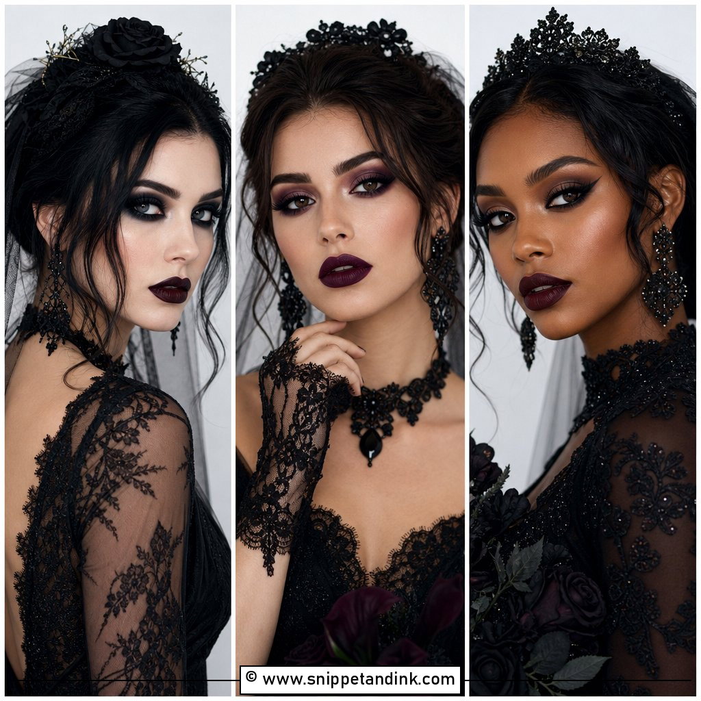 25 Goth Wedding Makeup Ideas for a Dark Bridal Look Today