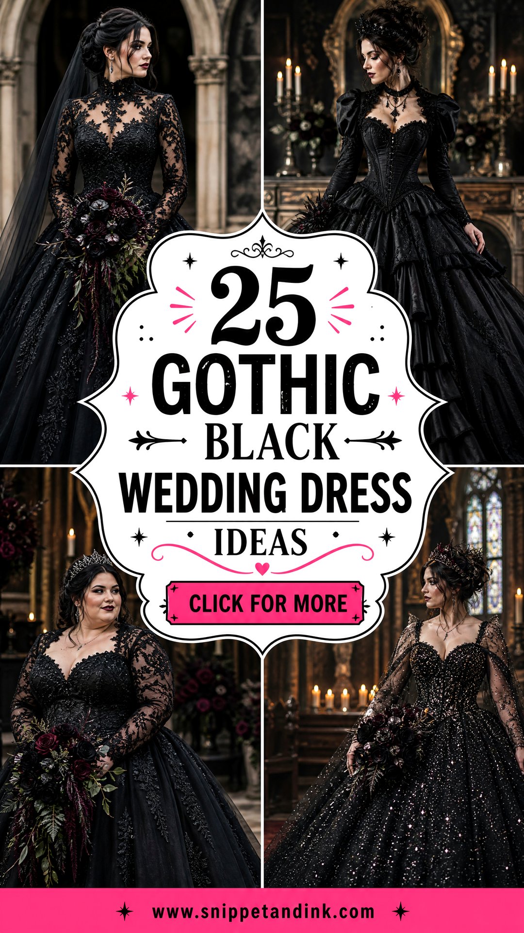 25 Gothic Black Wedding Dress Ideas for Bold Dark Romance - 25 Gothic Black Wedding Dress Ideas for Bold, Dark Romance