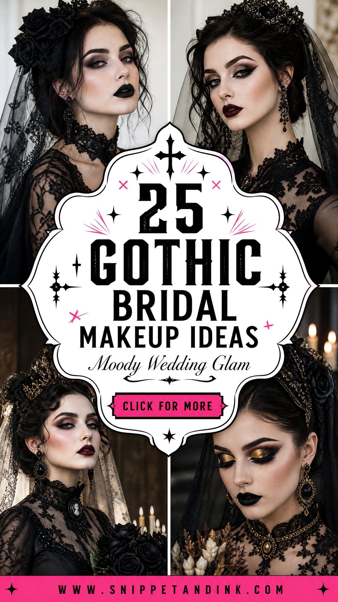 25 Gothic Bridal Makeup Ideas for Moody Wedding Glam - 25 Gothic Bridal Makeup Ideas for Moody Wedding Glam