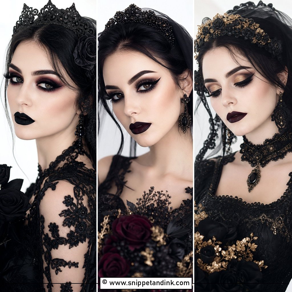 25 Gothic Bridal Makeup Ideas for Moody Wedding Glam