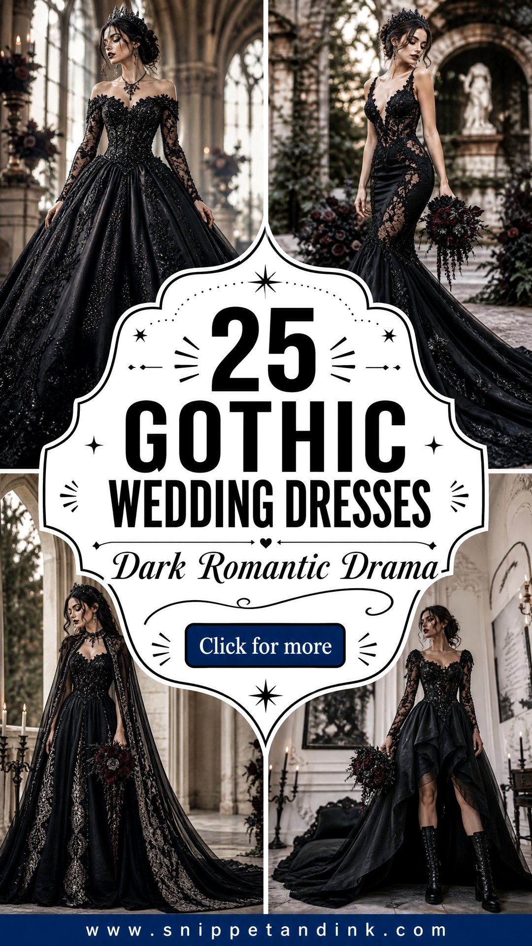 25 Gothic Wedding Dresses for Dark Romantic Bridal Drama - 25 Gothic Wedding Dresses for Dark, Romantic Bridal Drama