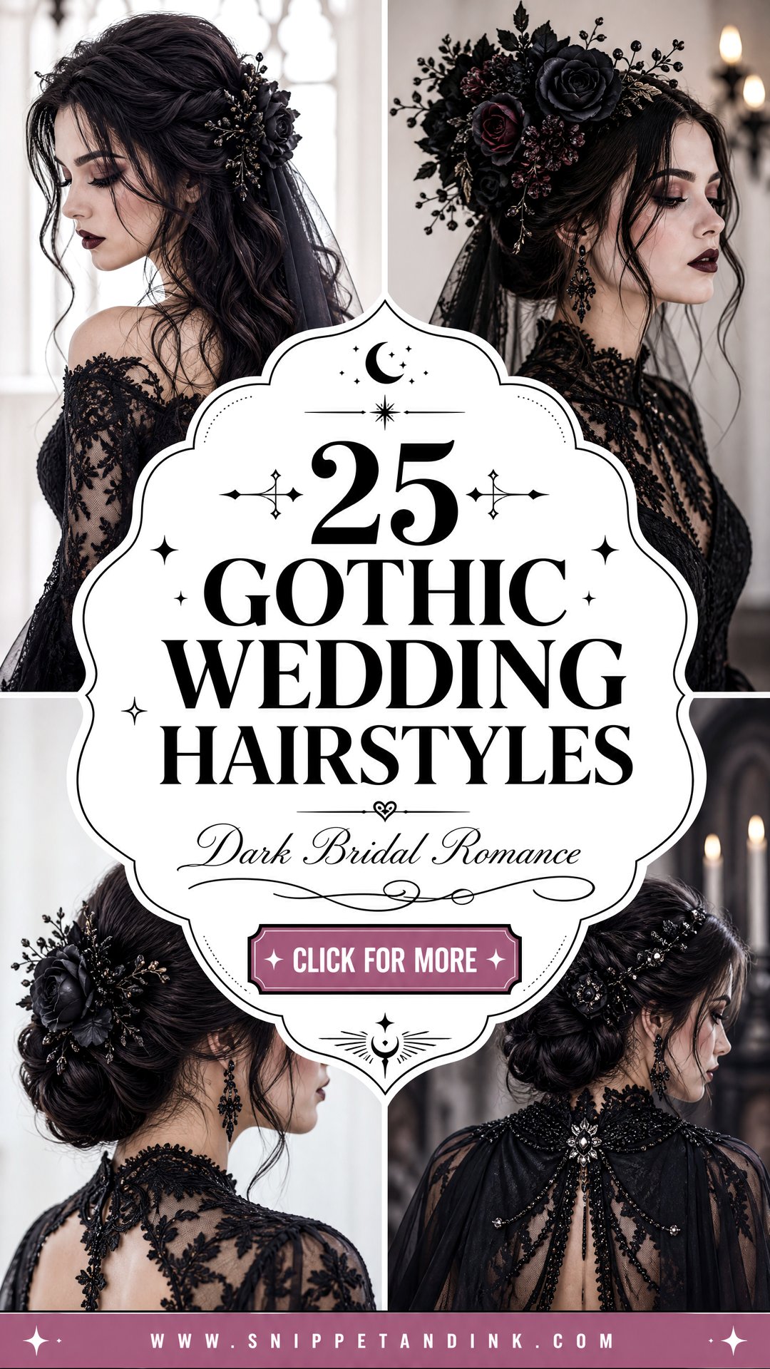 25 Gothic Wedding Hairstyles for Dark Romantic Brides Now - 25 Gothic Wedding Hairstyles for Dark Romantic Brides Now