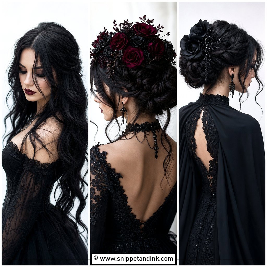 25 Gothic Wedding Hairstyles for Dark Romantic Brides Now