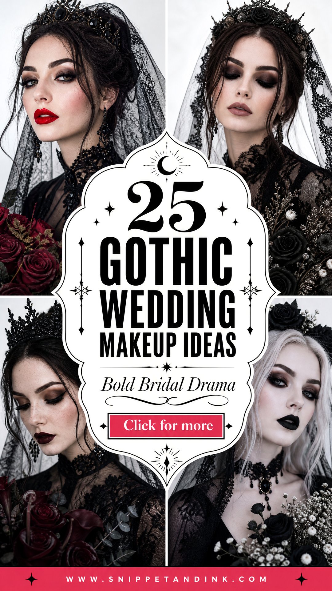 25 Gothic Wedding Makeup Ideas for Bold Bridal Drama Now - 25 Gothic Wedding Makeup Ideas for Bold Bridal Drama Now
